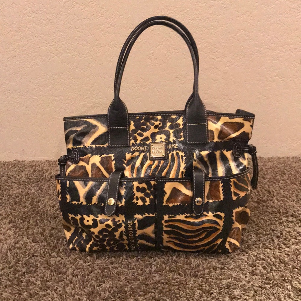 Authentic Dooney & Bourke Animal Print Tote